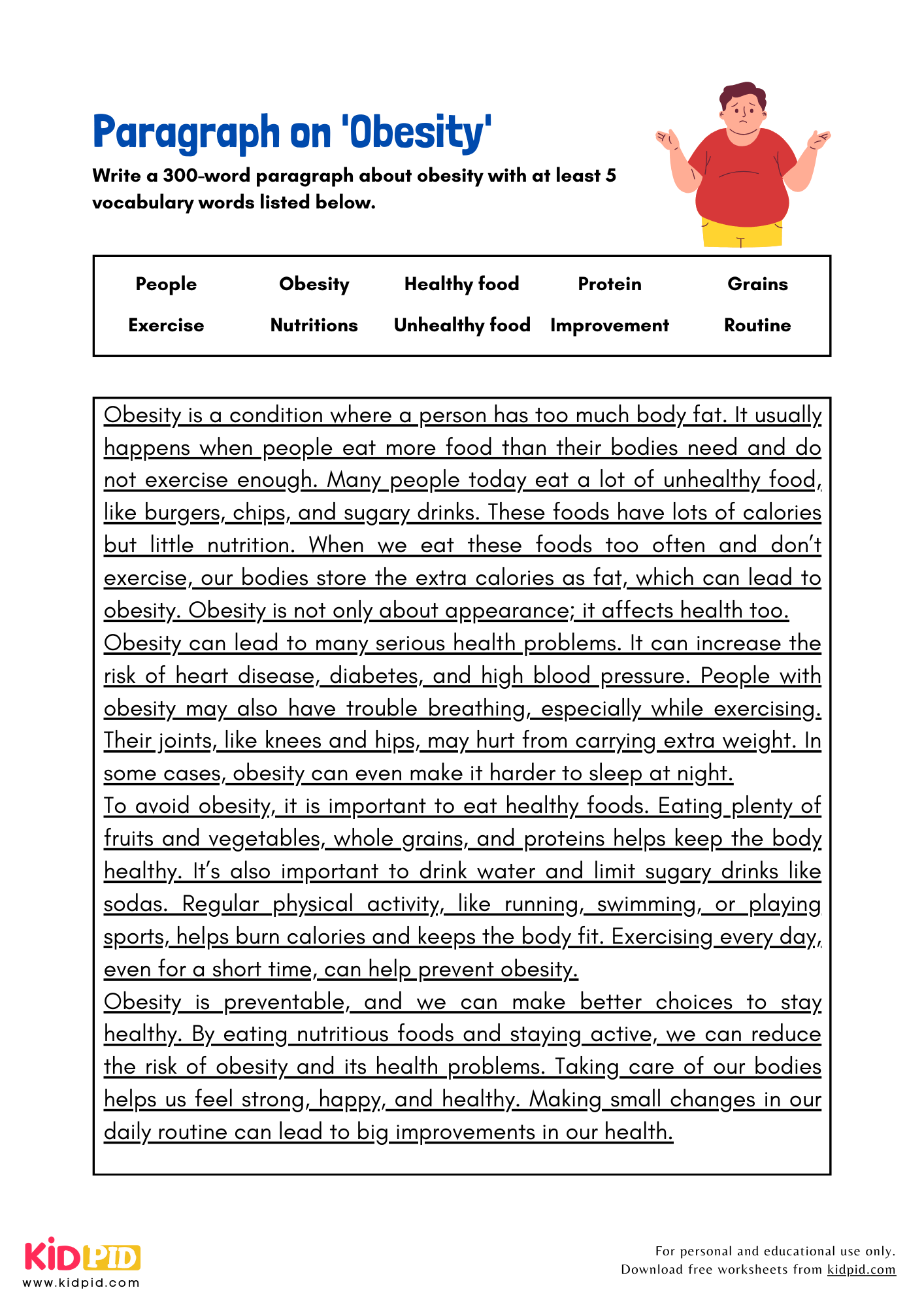 Paragraph on 'Obesity' - 300 Words