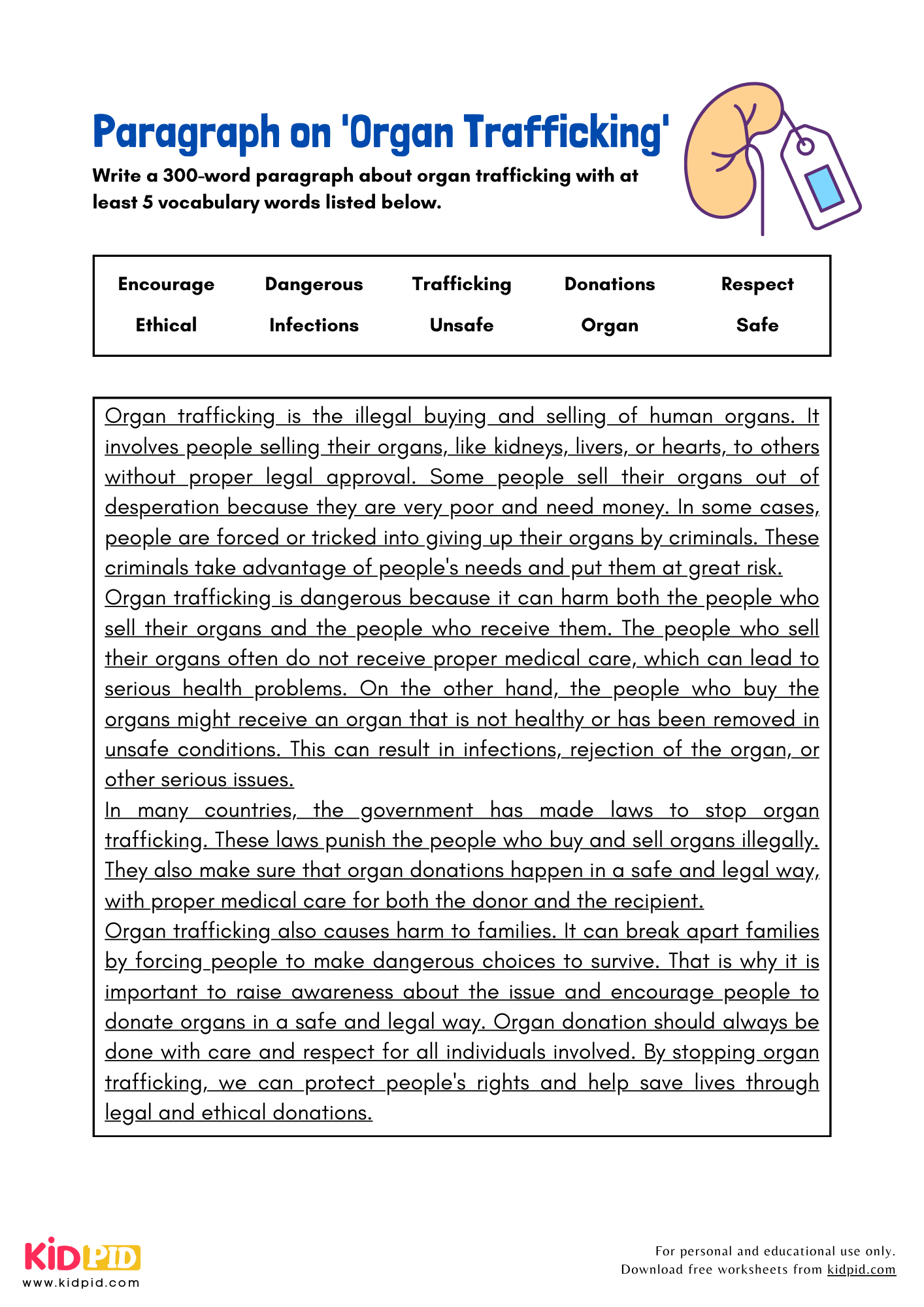 Paragraph on 'Organ Trafficking' - 300 Words