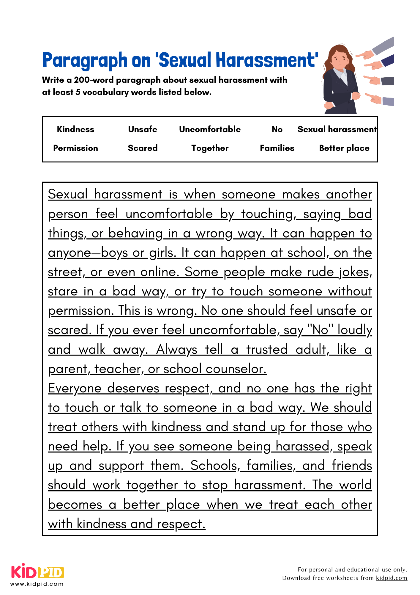 Paragraph on 'Sexual Harassment' - 200 Words