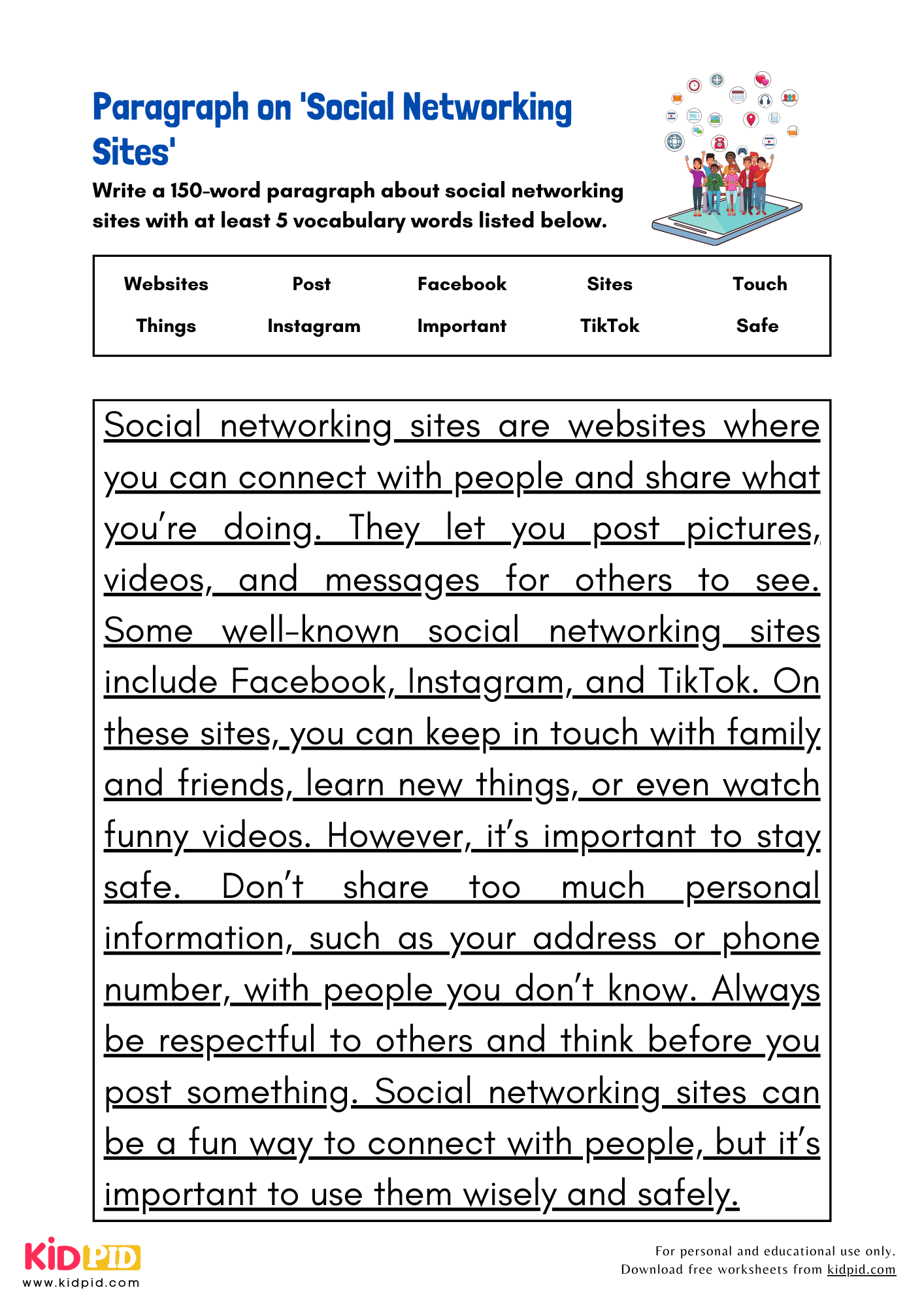 Paragraph on 'Social Networking Sites' - 150 Words
