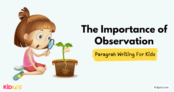 Paragraph on 'The Importance of Observation' - Kidpid