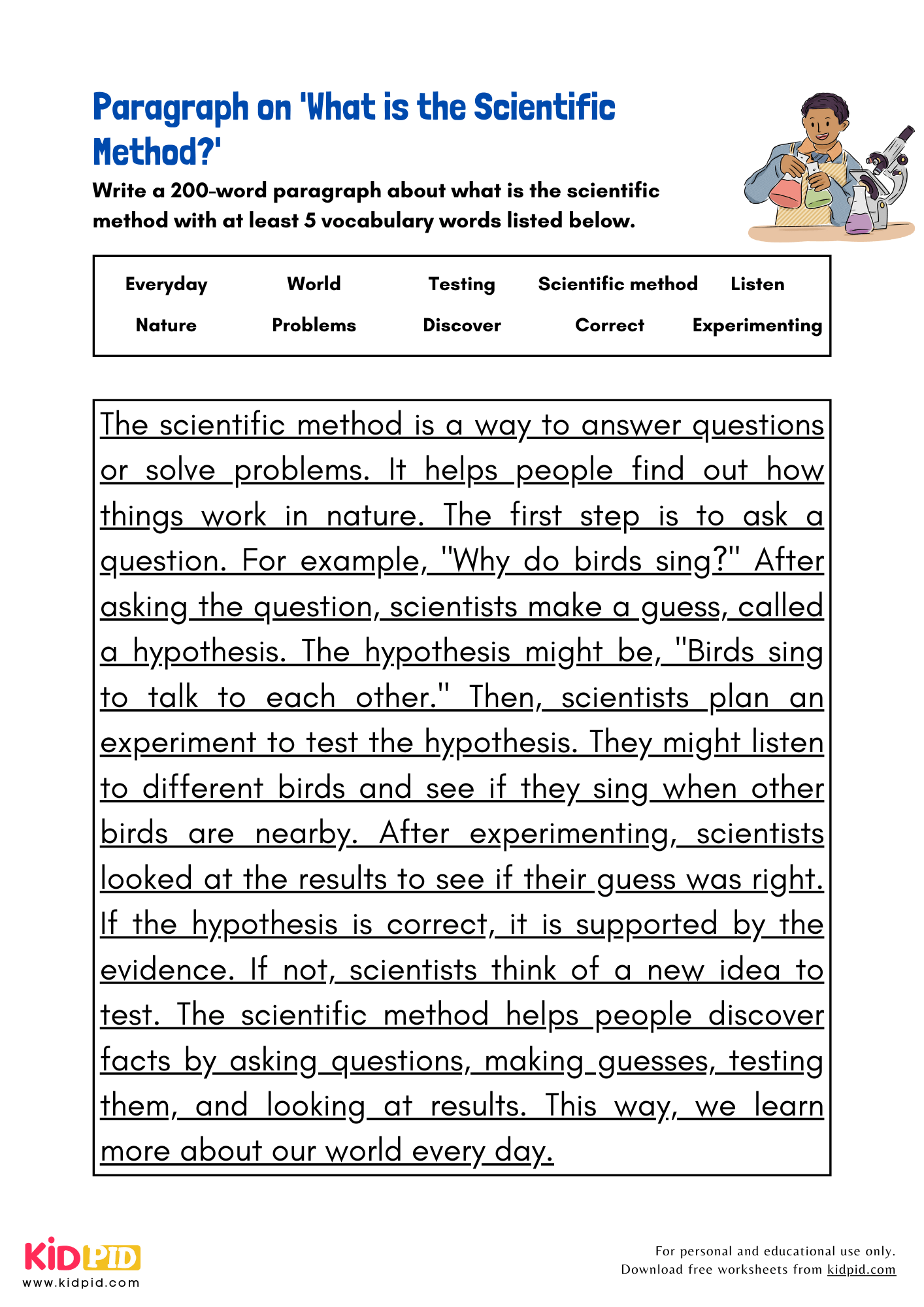 Paragraph on 'What is the Scientific Method?' - 200 Words 