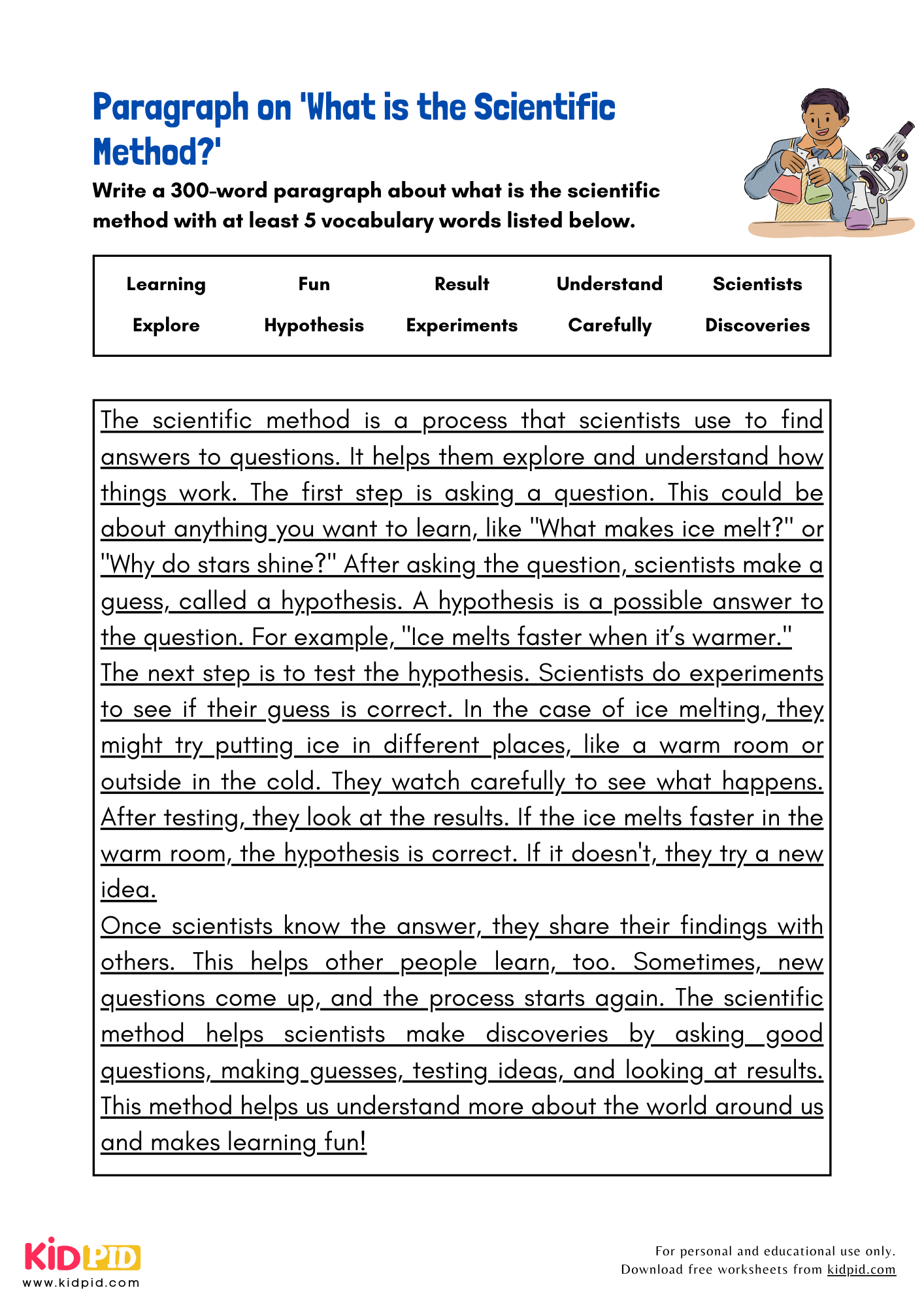 Paragraph on 'What is the Scientific Method?' - 300 Words 