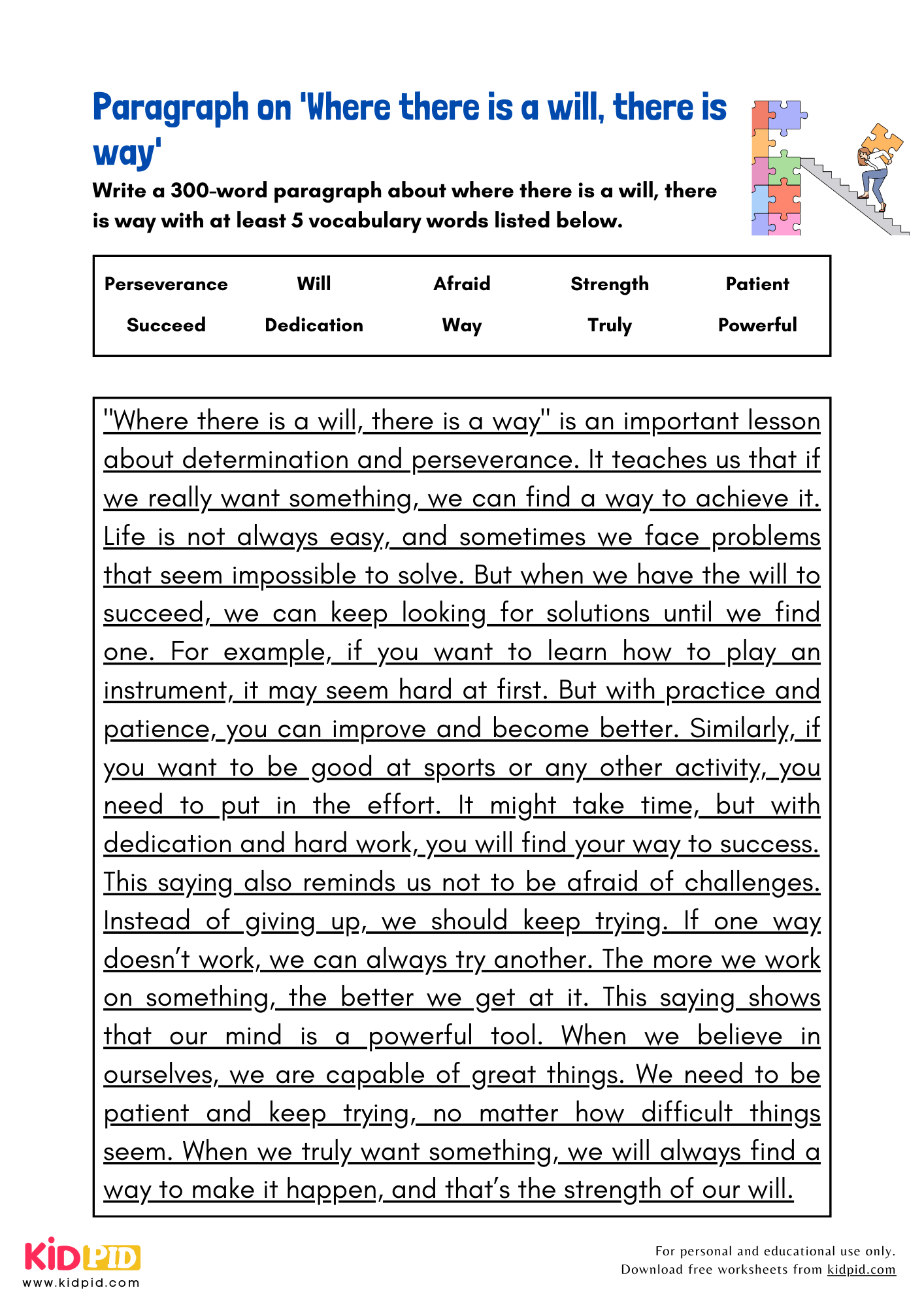 Paragraph on 'Where There is a Will, There is way' - 300 Words