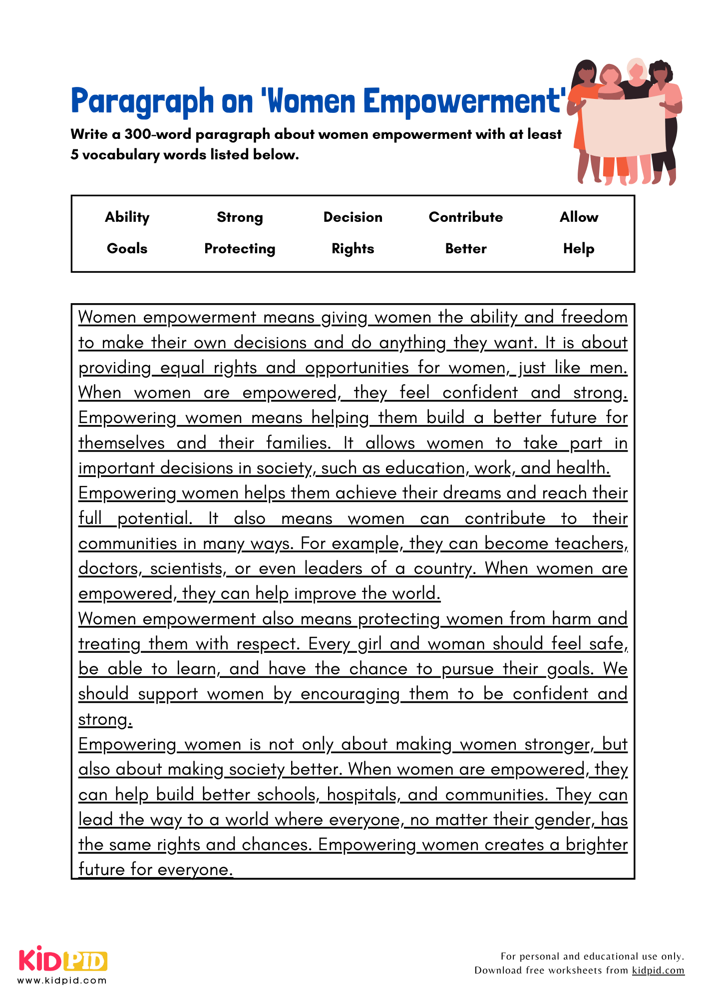 Paragraph on 'Women Empowerment' - 300 Words