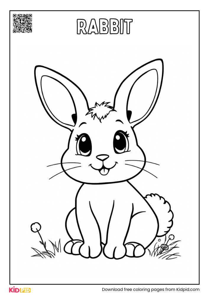 Rabbit Farm Animal Coloring Activity for Kids