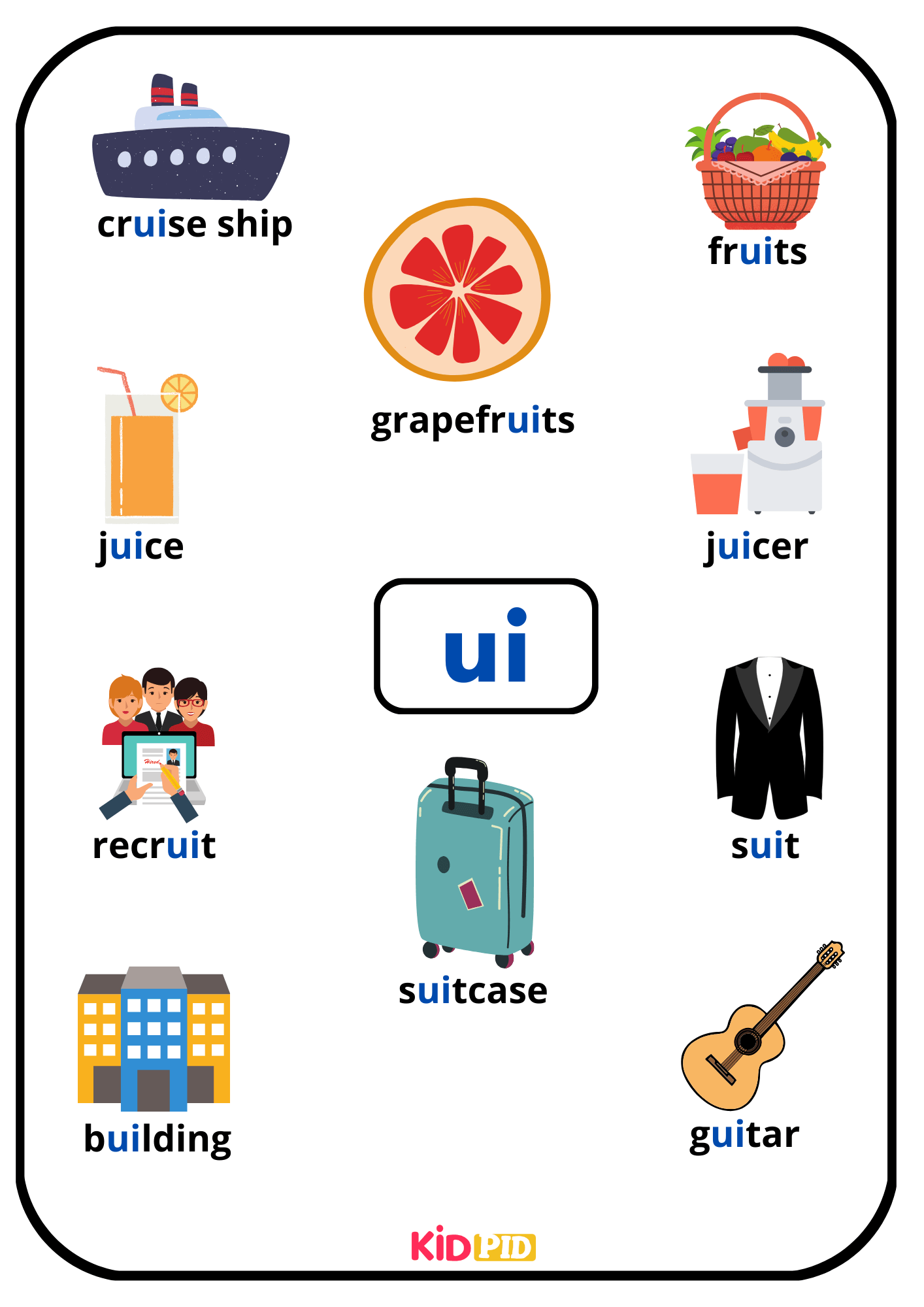 ui - Phonics Words Book