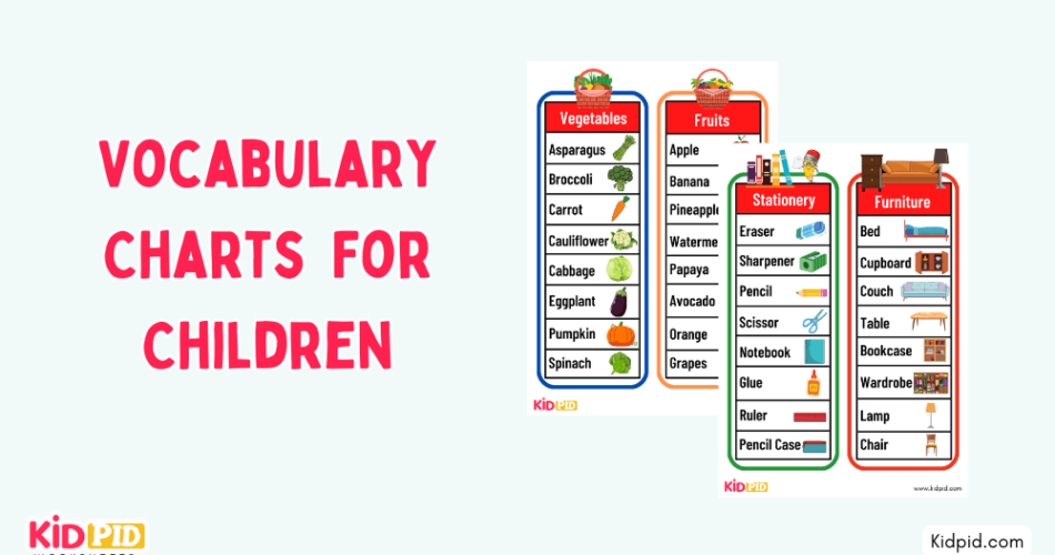 Vocabulary Charts For Children