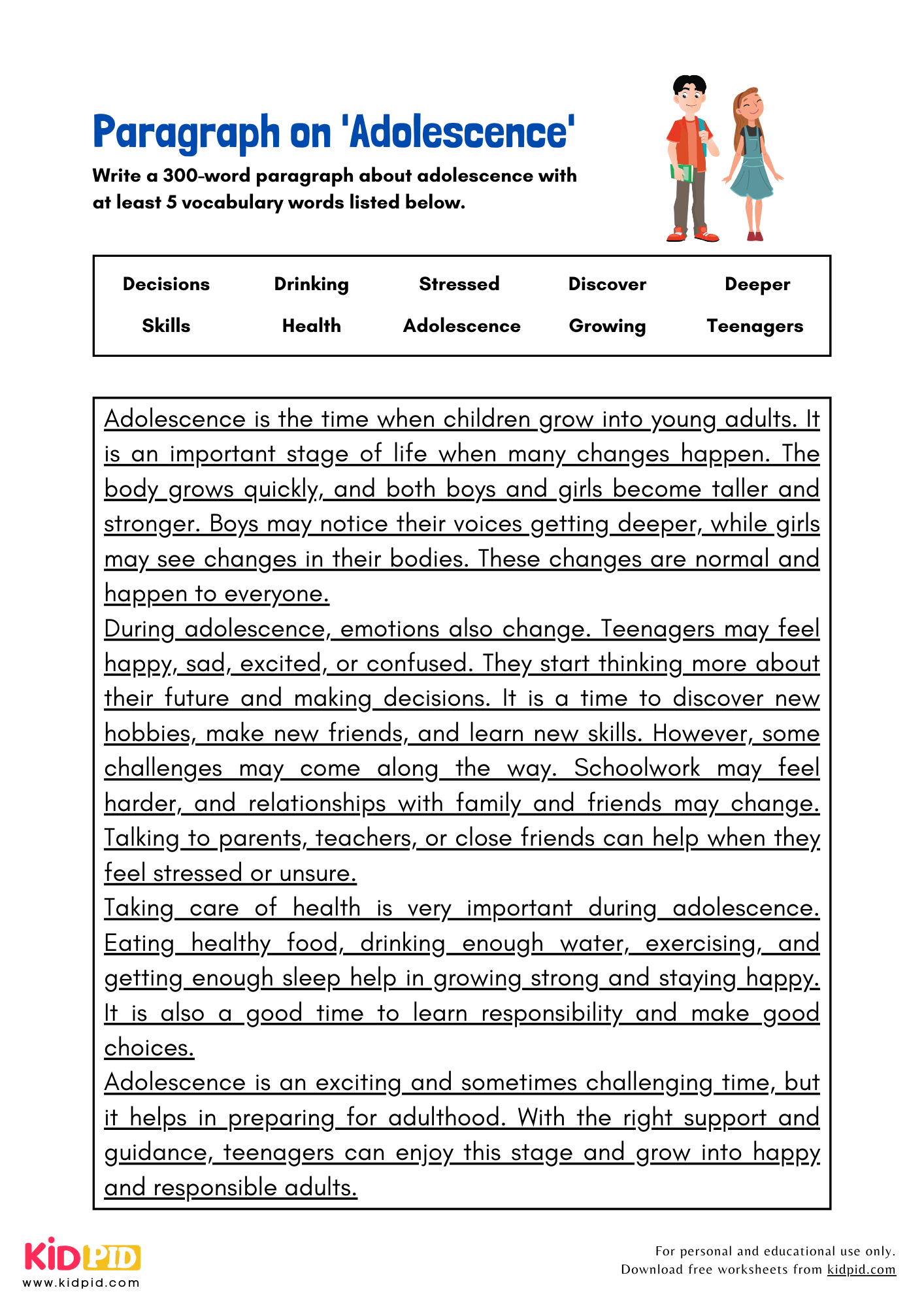 Paragraph on 'Adolescence' - 300 Words