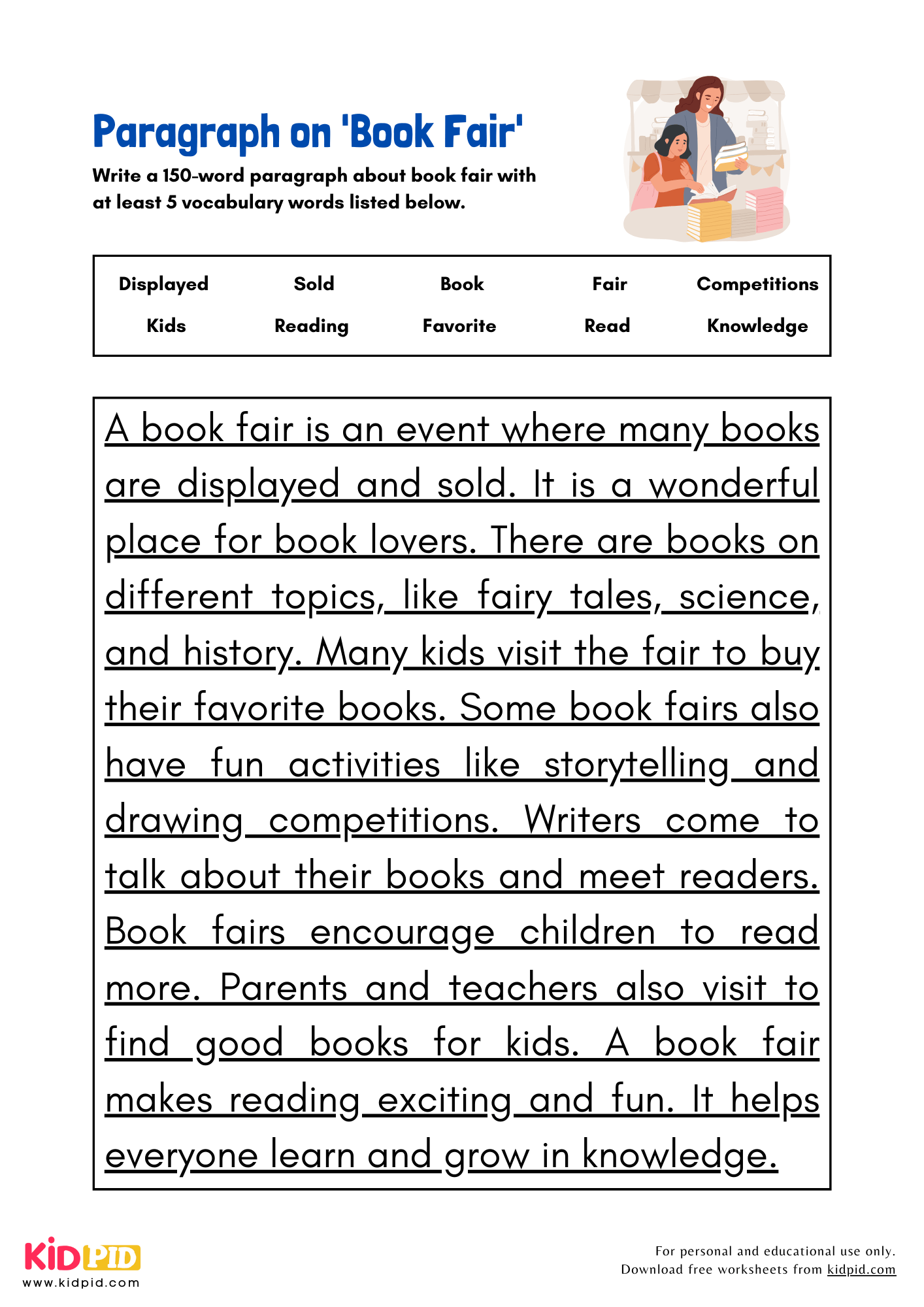 Paragraph on 'Book Fair' - 150 Words