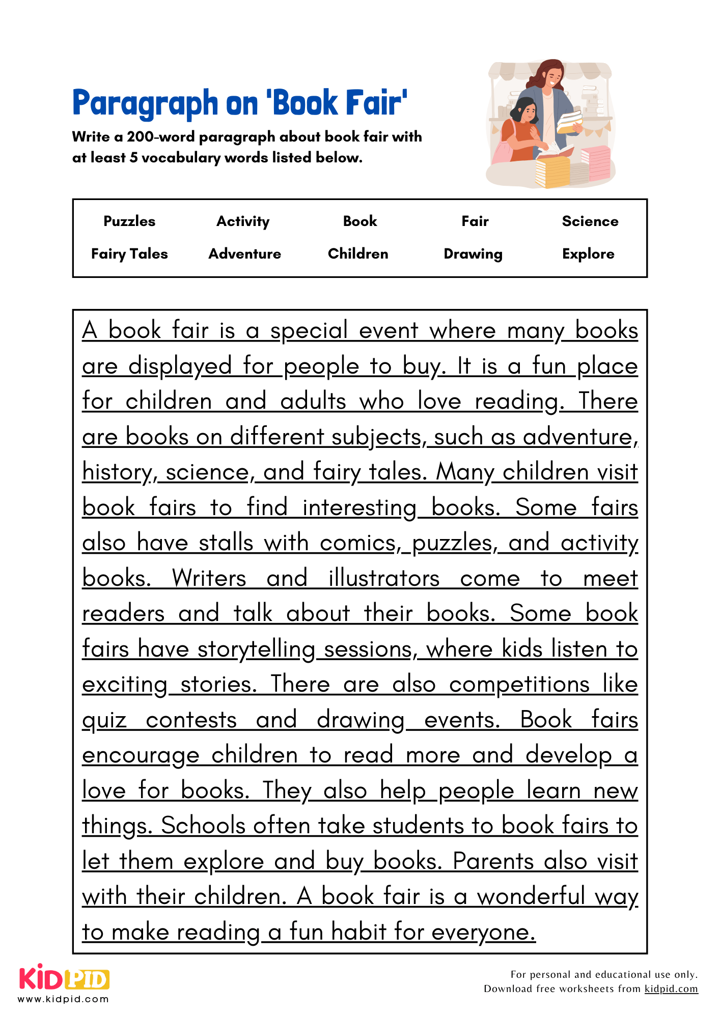 Paragraph on 'Book Fair' - 200 Words