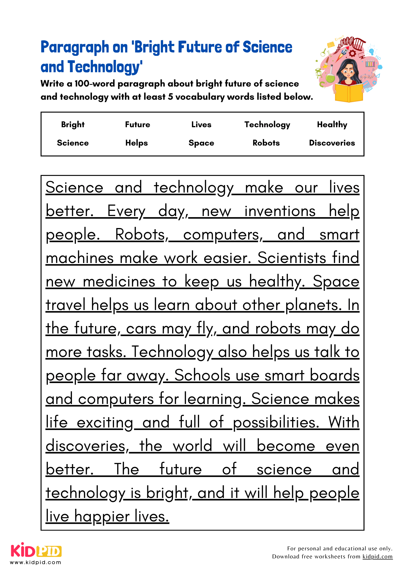 Paragraph on 'Bright Future of Science and Technology' - 100 Words