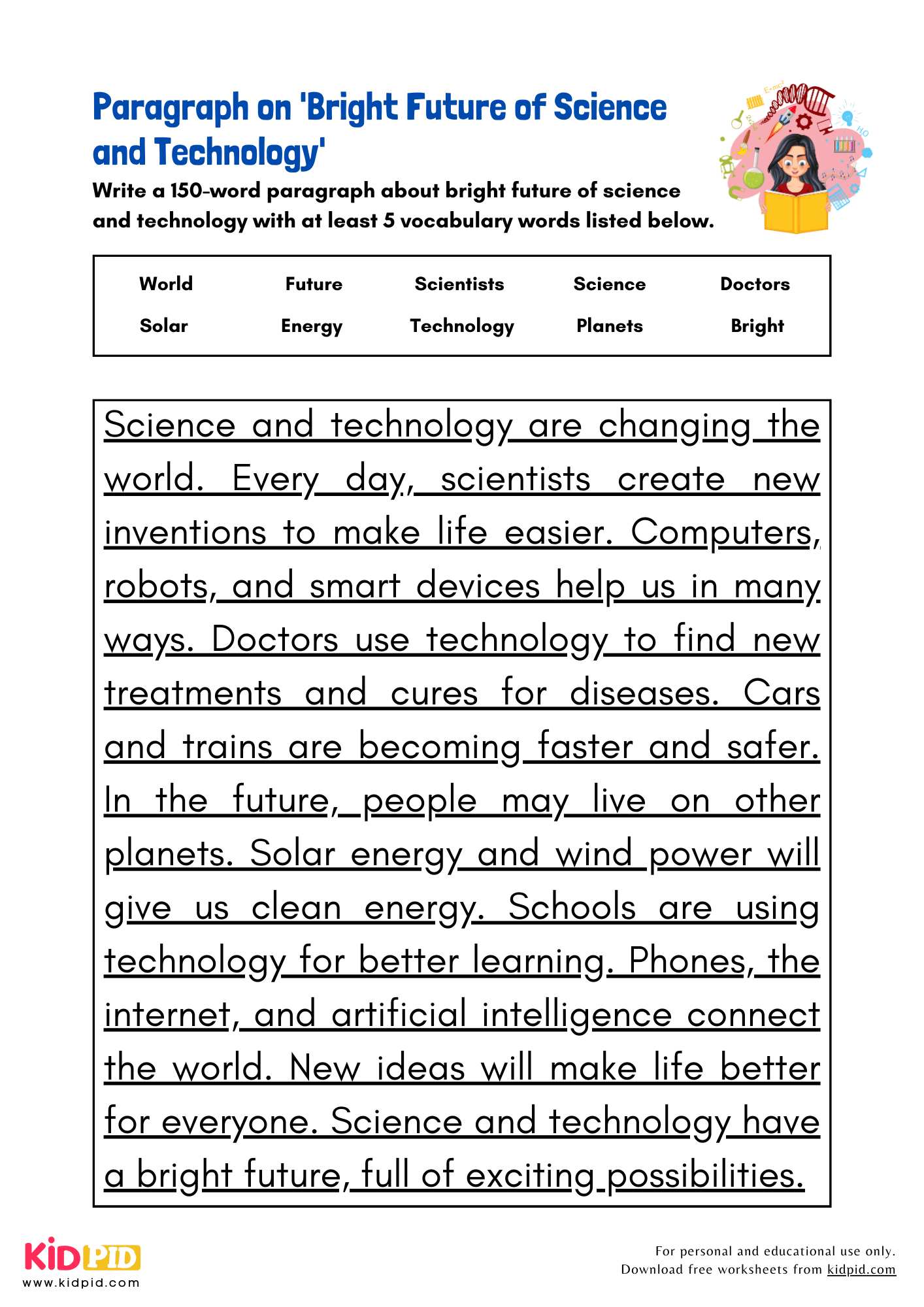 Paragraph on 'Bright Future of Science and Technology' - 150 Words