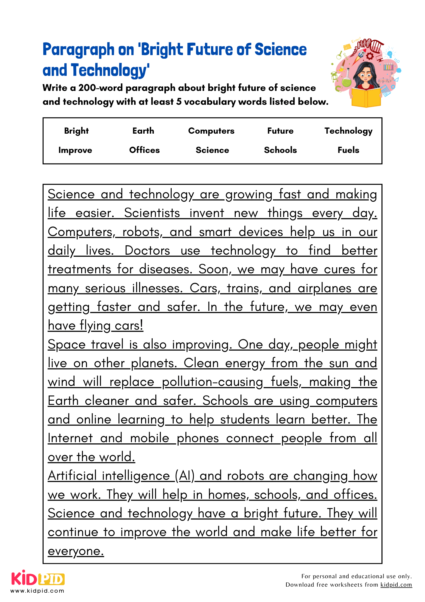 Paragraph on 'Bright Future of Science and Technology' - 200 Words