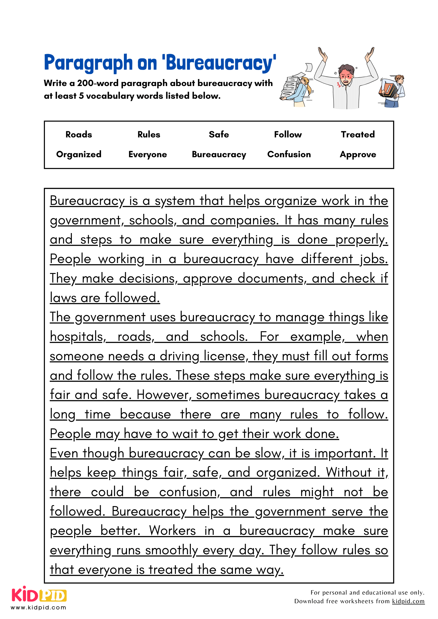 Paragraph on 'Bureaucracy' - 200 Words