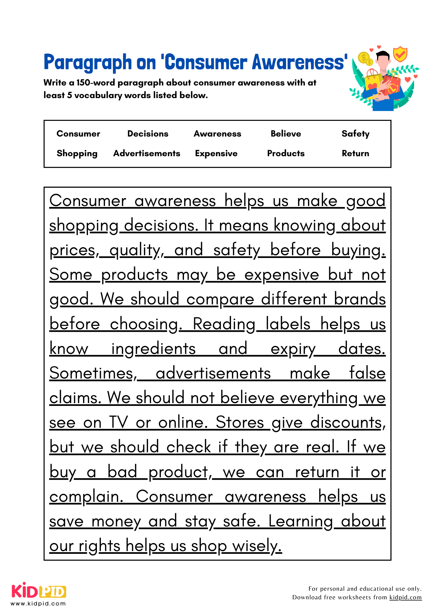 Paragraph on 'Consumer Awareness' - 150 Words