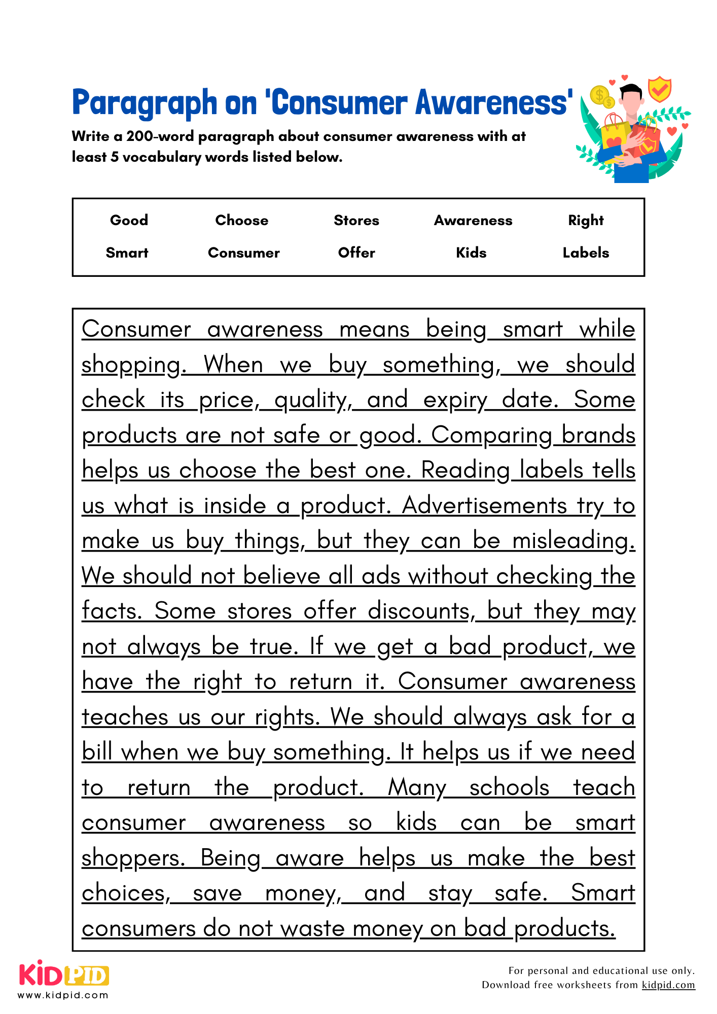 Paragraph on 'Consumer Awareness' - 200 Words