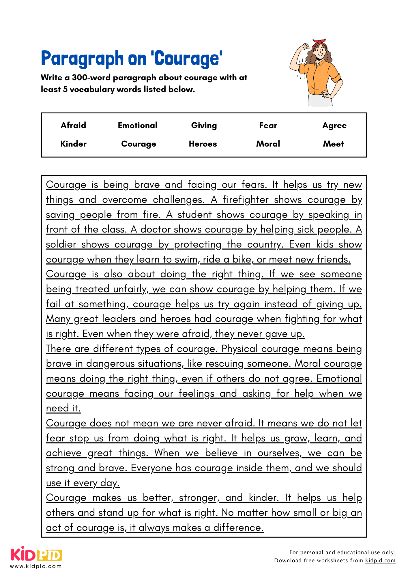 Paragraph on 'Courage' - 300 Words