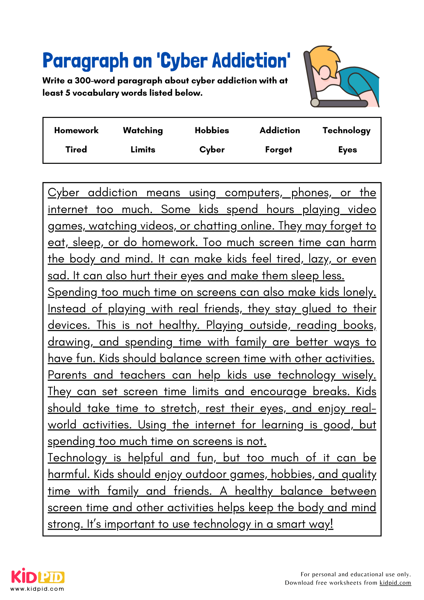 Paragraph on 'Cyber Addiction' - 300 Words