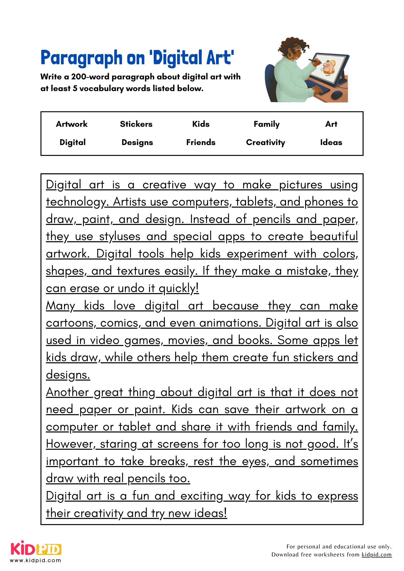 Paragraph on 'Digital Art' - 200 Words