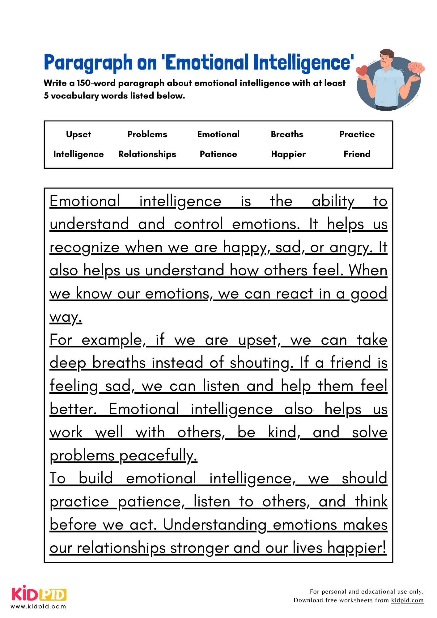 Paragraph on 'Emotional Intelligence' - 150 Words