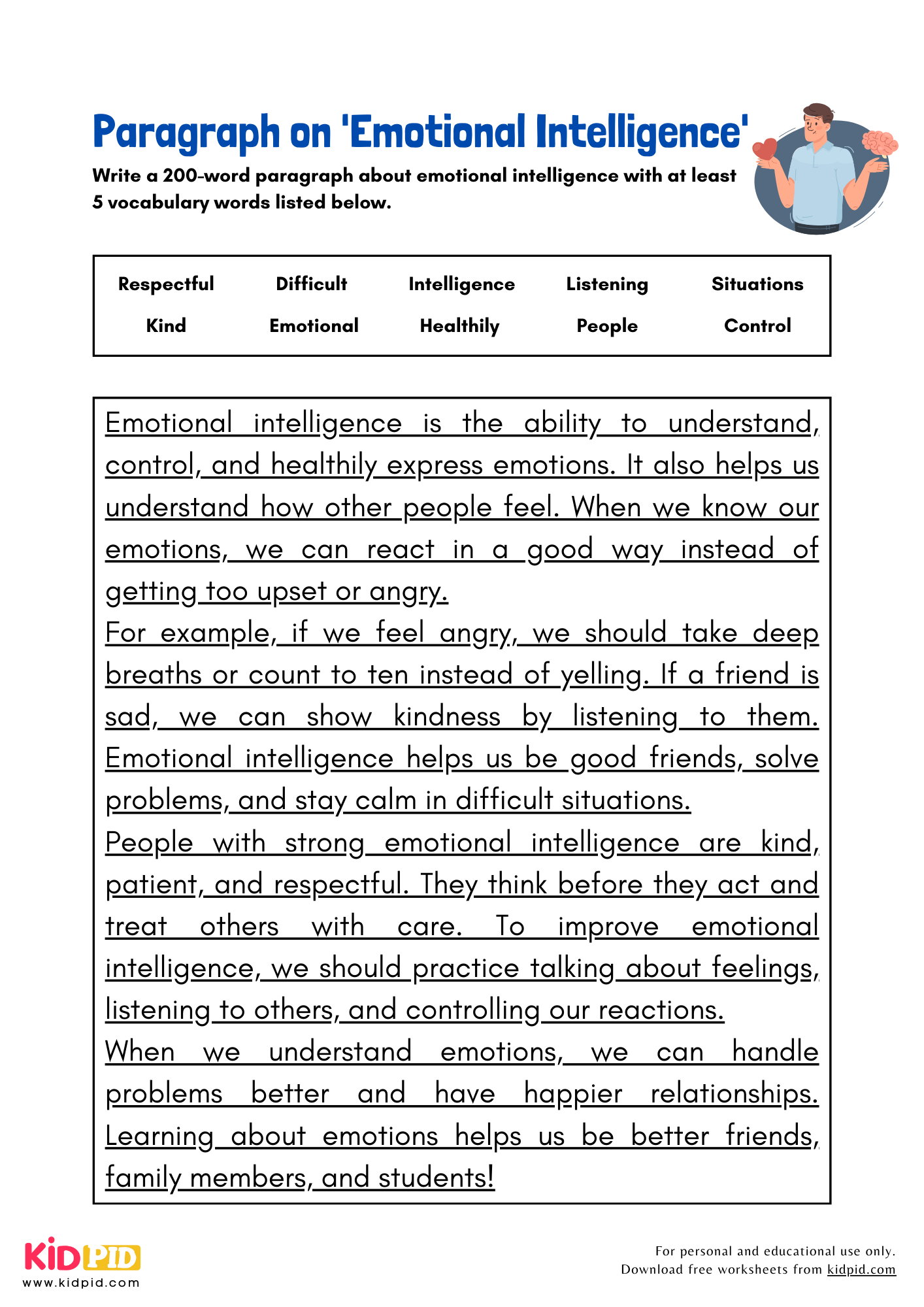 Paragraph on 'Emotional Intelligence' - 200 Words