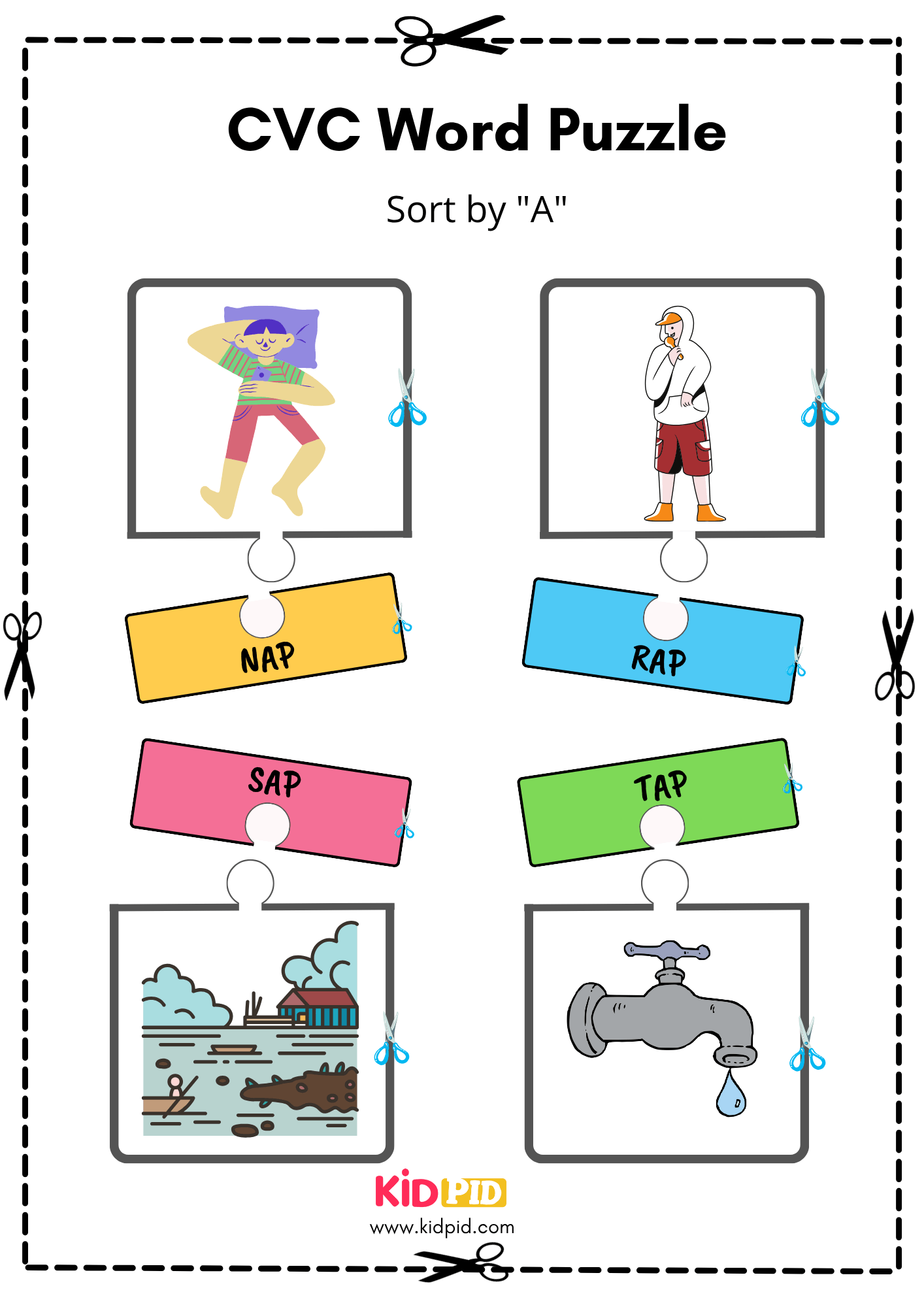 CVC WORD PUZZLE Vowel "A"