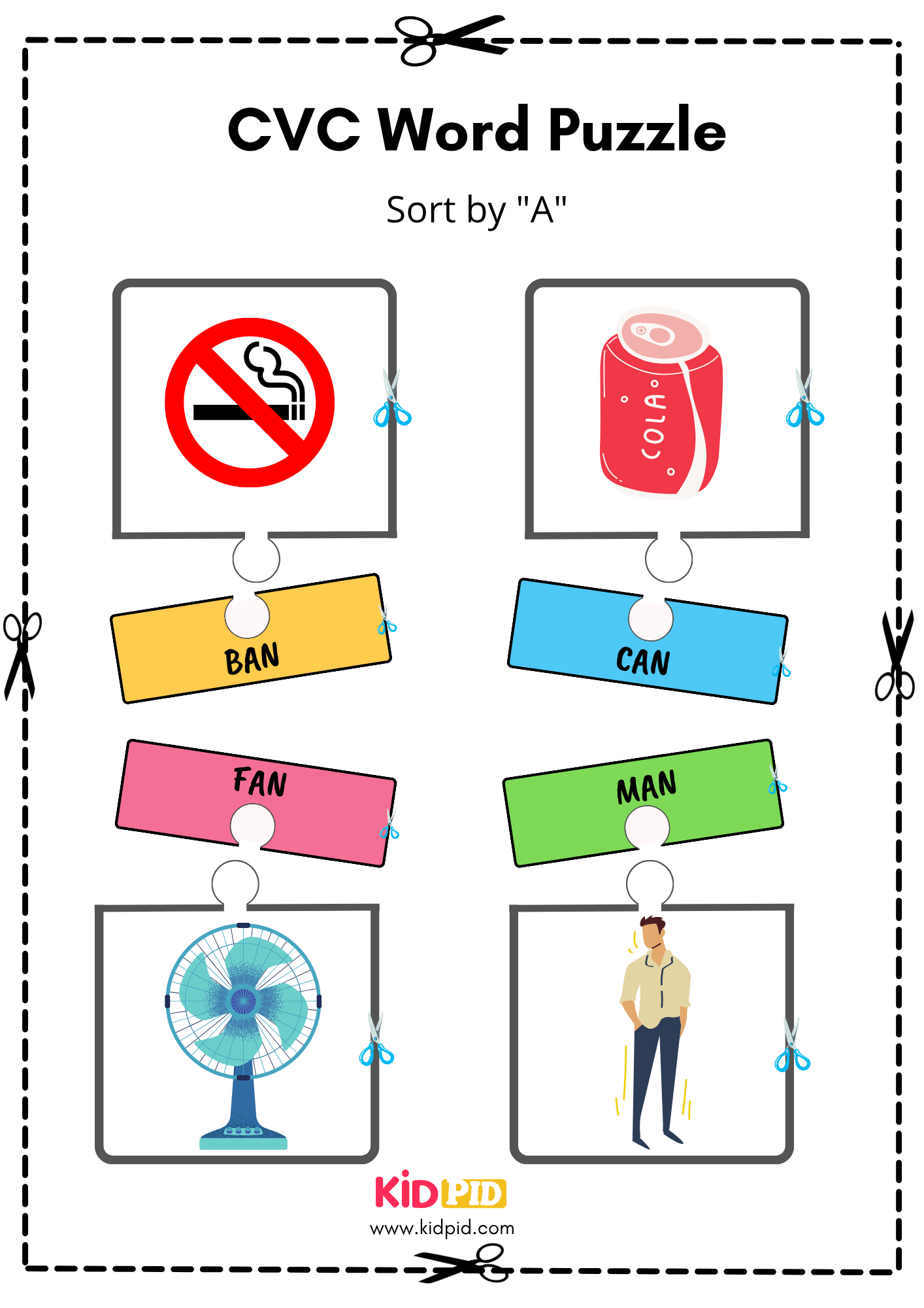 CVC WORD PUZZLE Vowel "A"