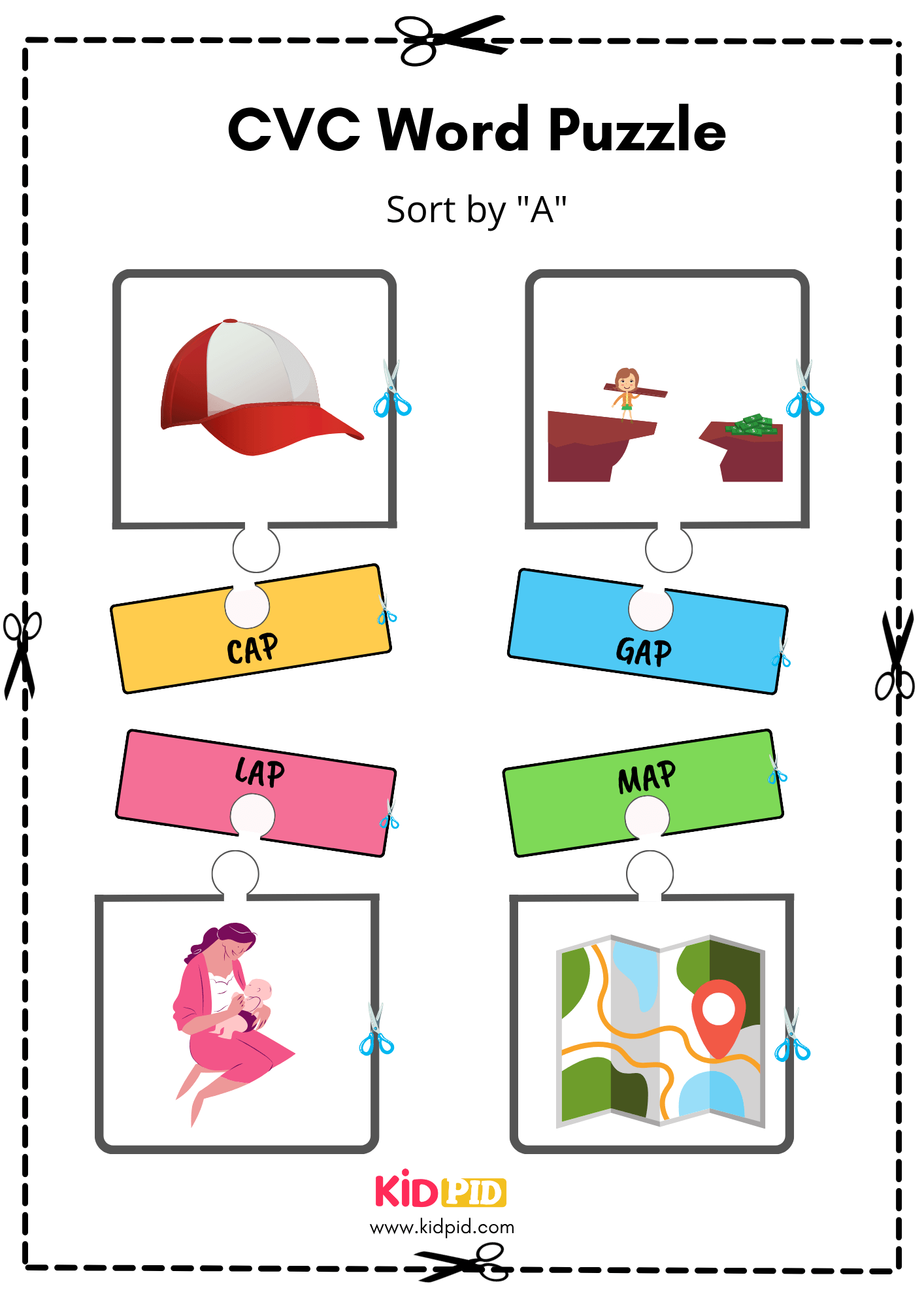 CVC WORD PUZZLE Vowel "A"