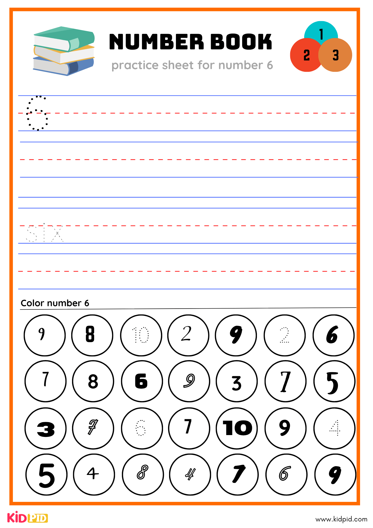 Six Number Tracing Book