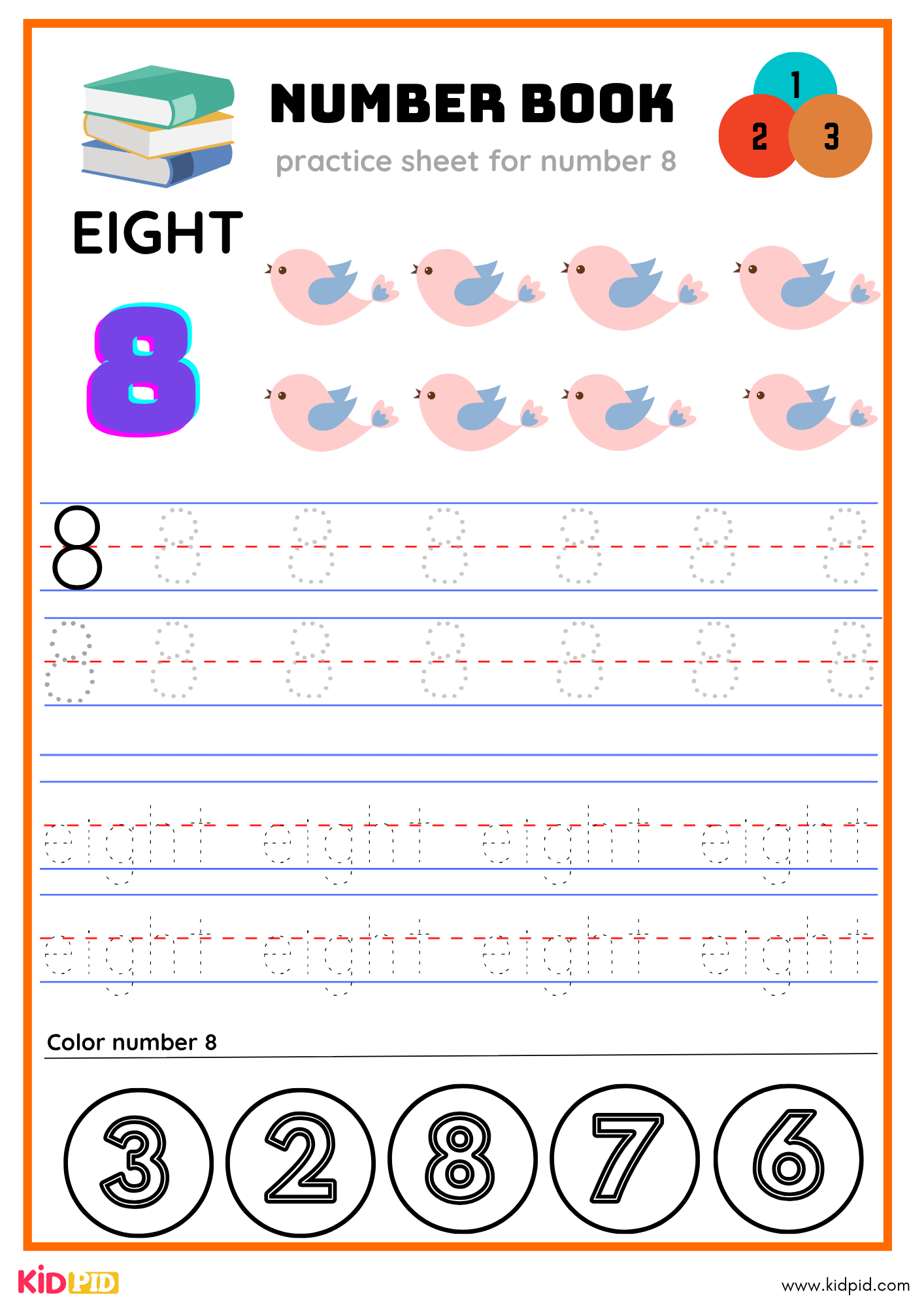 Eight Number Tracing Book
