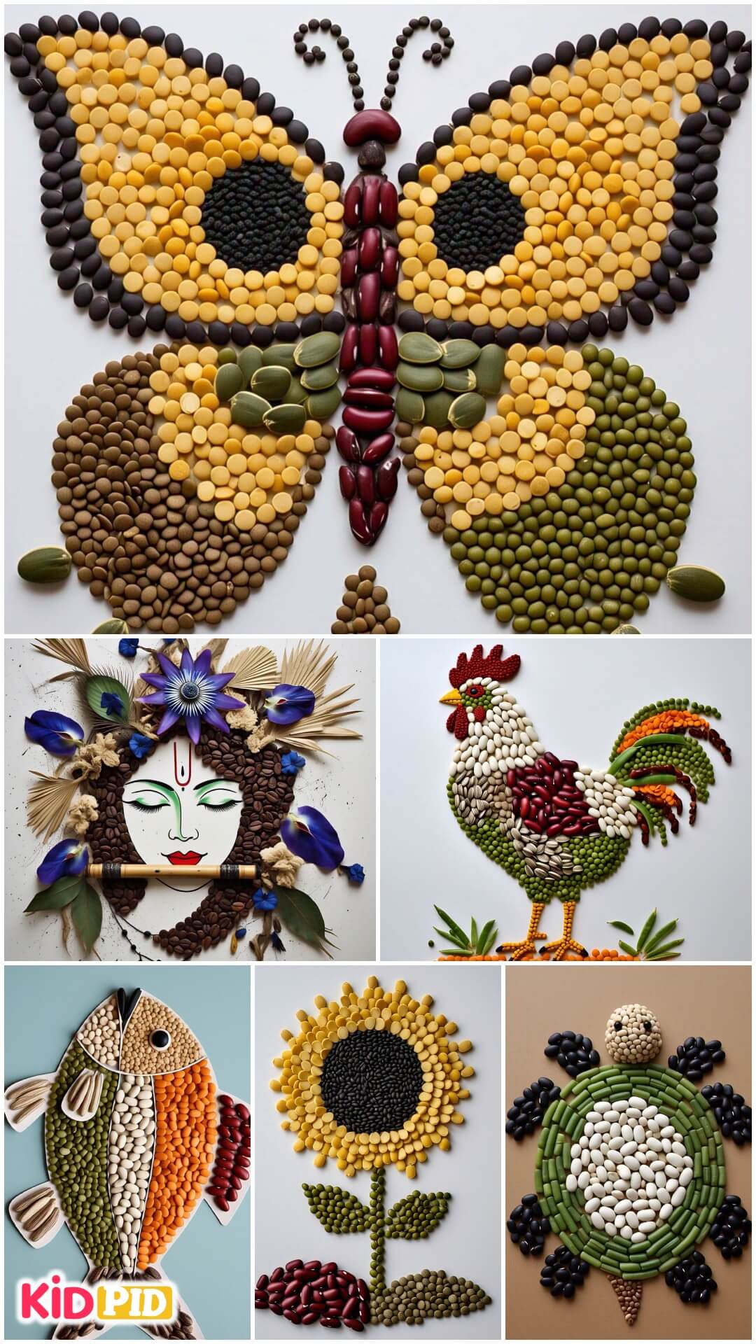 Cereals and Pulses Art & Craft Ideas for Kids