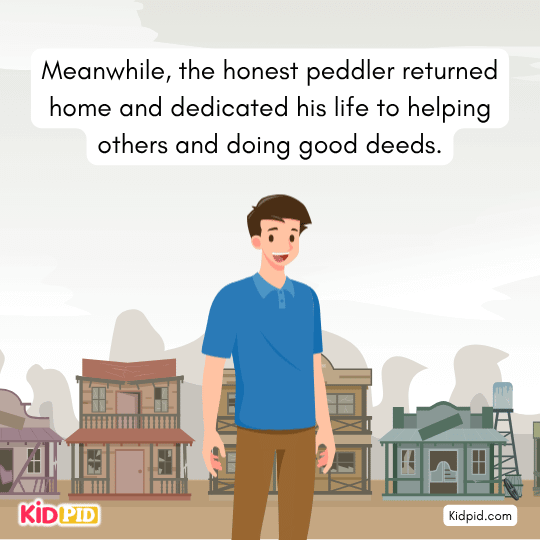 Honest peddler returns home happily after fair deal