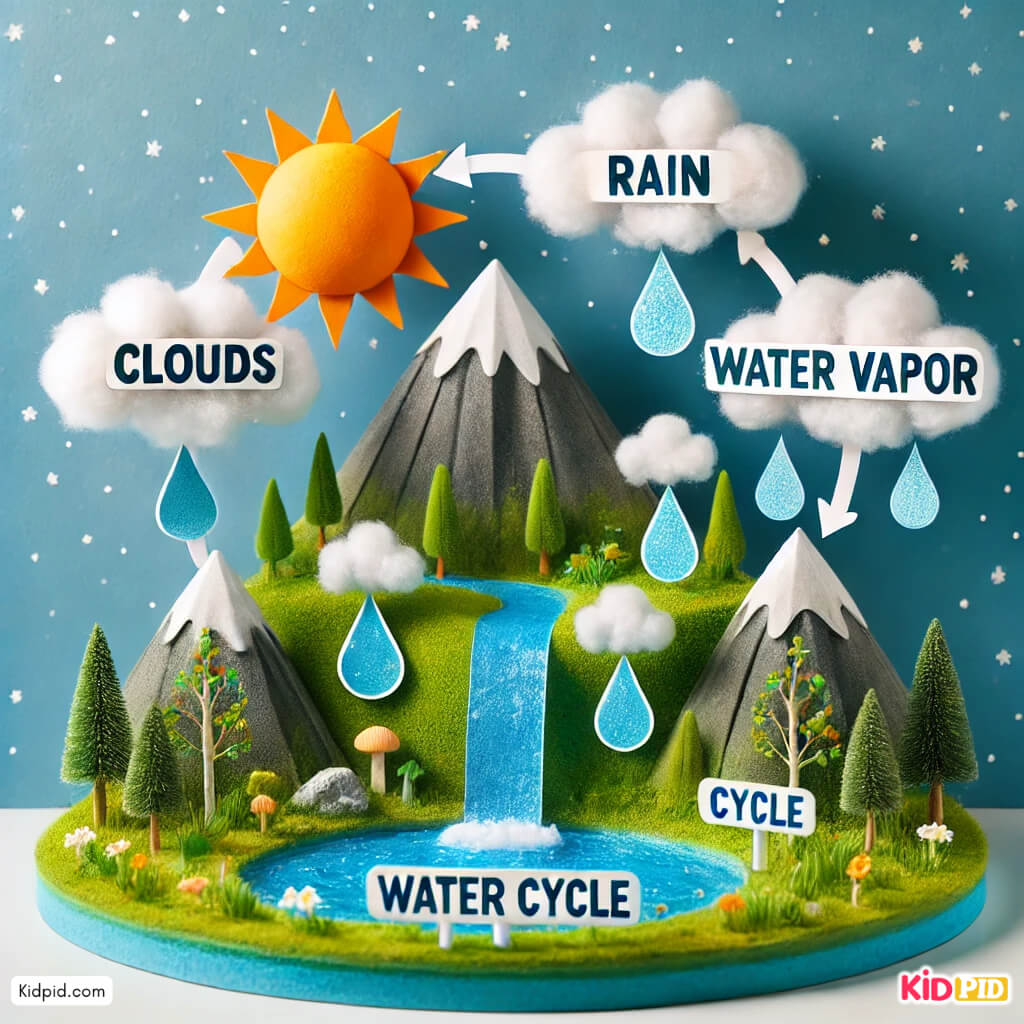 A Water Cycle Process Art and Craft Idea for Kids