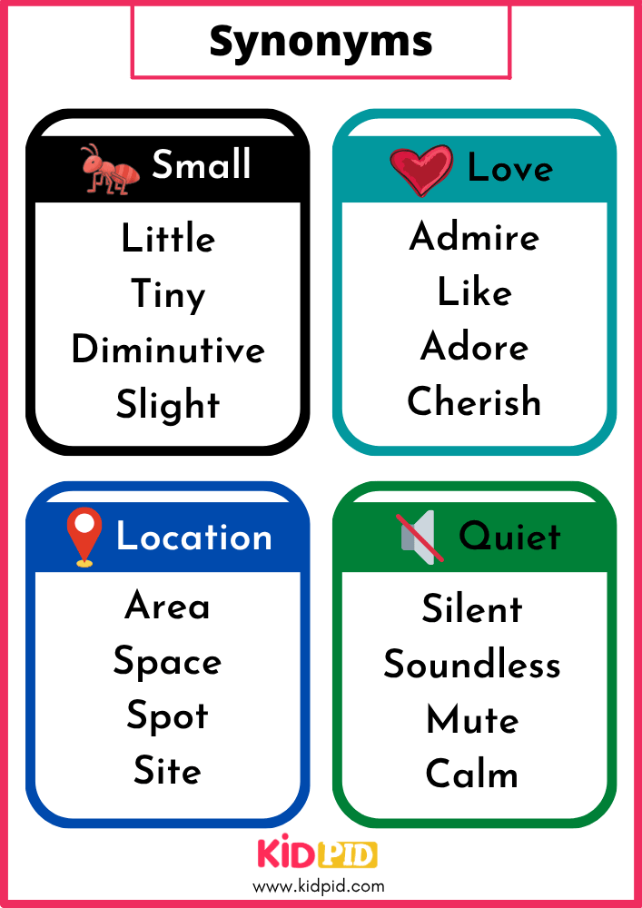 Synonyms Book for Kids 1