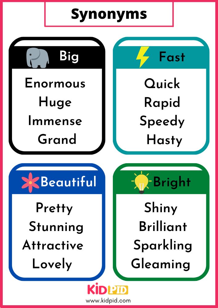 Synonyms Book for Kids 2