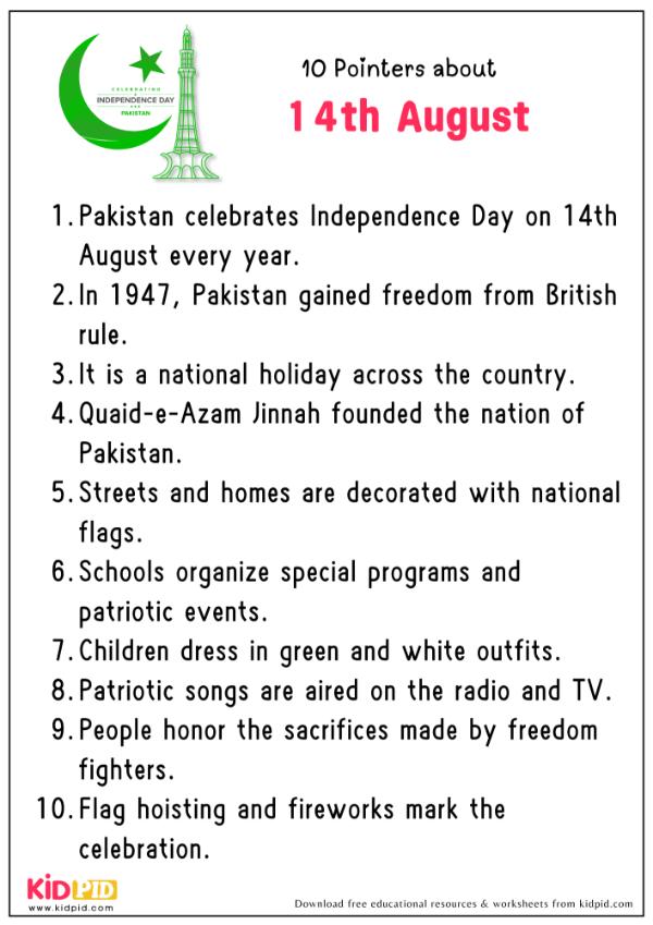 10 Pointers About 14th August