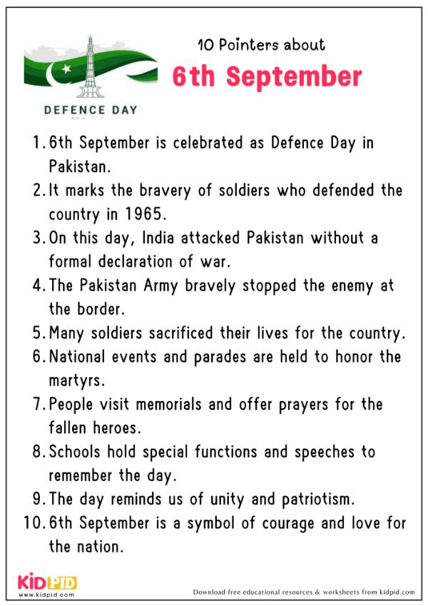 10 Pointers About 6th September