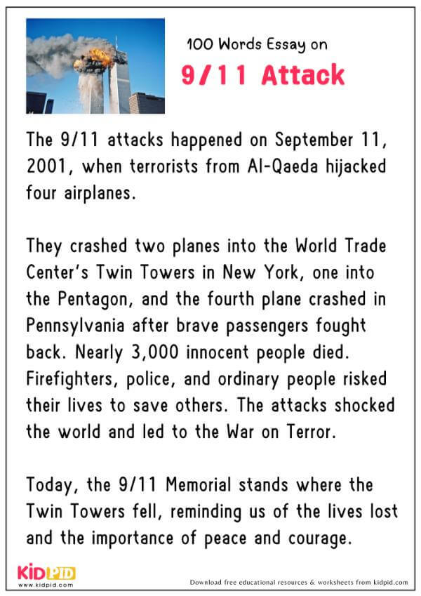 Essay On the 9/11 Attack in 100 Words