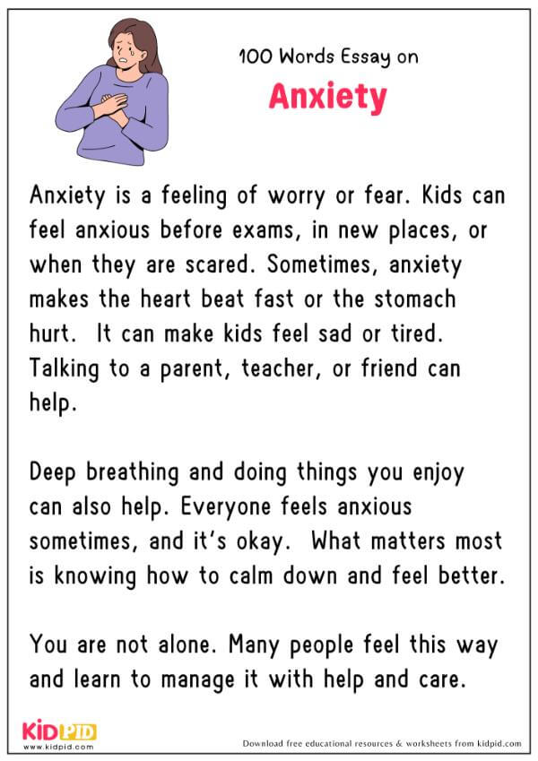 Essay On Anxiety in 100 Words