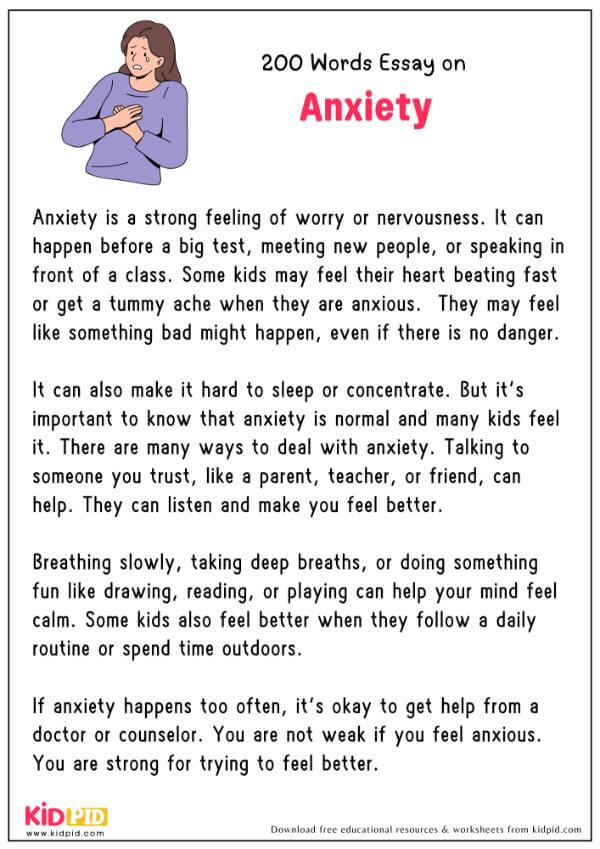 Essay On Anxiety in 200 Words