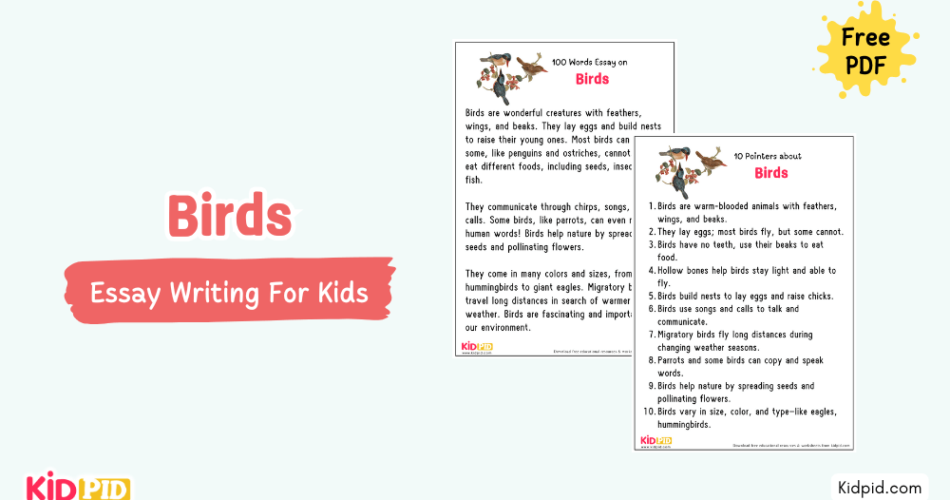 Birds: Essay, 10 Pointers & Questions