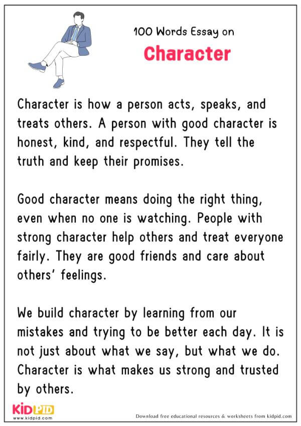 Essay On Character in 100 Words