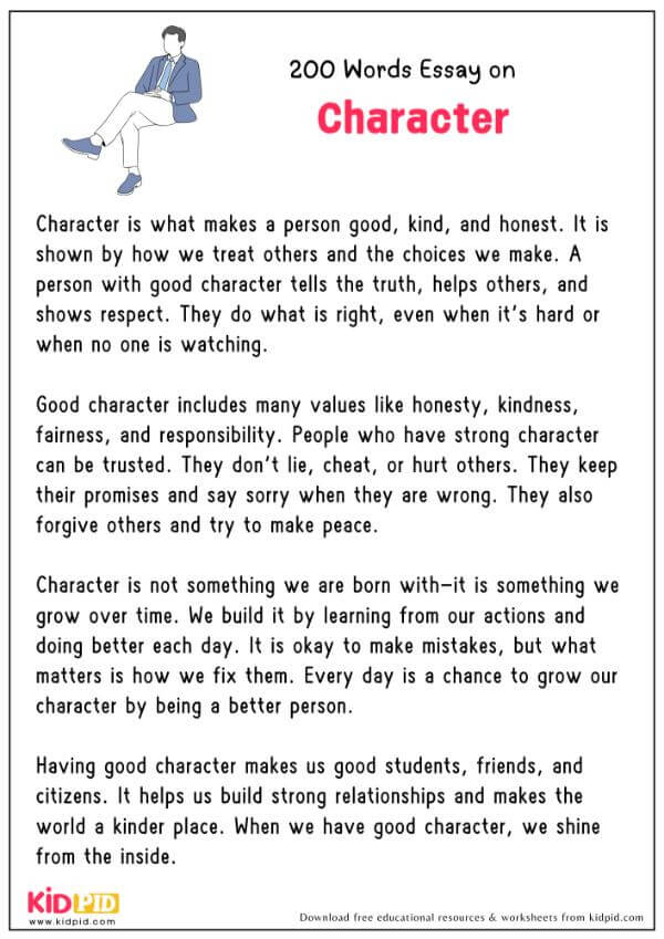 Essay On Character in 200 Words