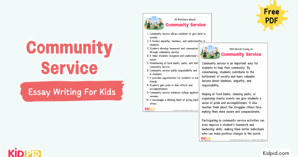 Community Service : Essay, 10 Pointers & Questions