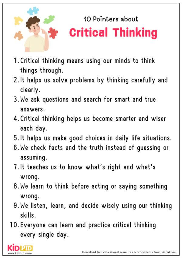 10 Pointers About Critical Thinking