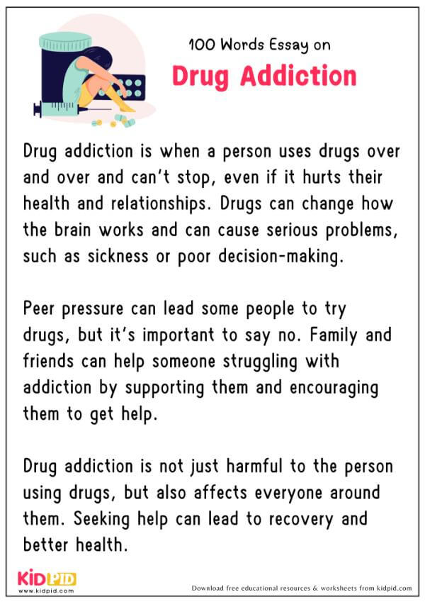 Essay On Drug Addiction in 100 Words