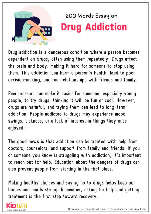 Essay On Drug Addiction in 200 Words