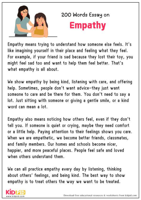 Essay On Empathy in 200 Words