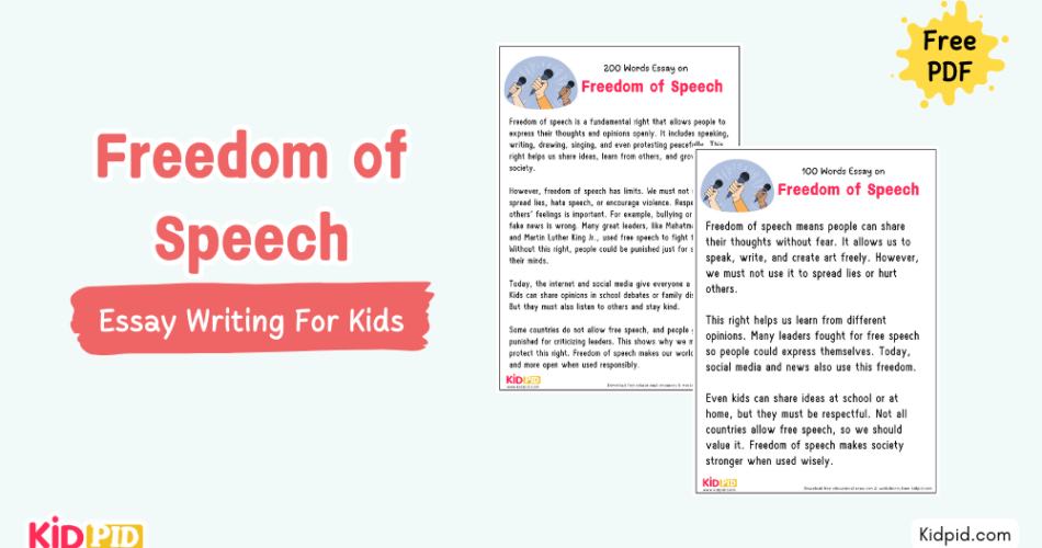 Freedom of Speech : Essay, 10 Pointers & Questions